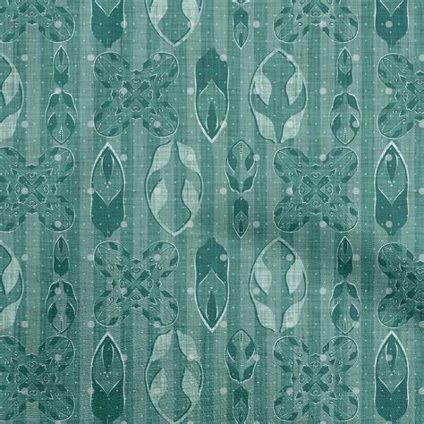 Oneoone Silk Tabby Teal Green Fabric Asian Block Fabric For Sewing