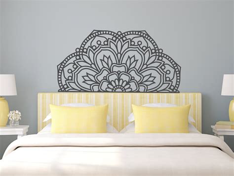 Half Mandala Wall Decal Mandala Headboard Decal Mandala Wall Art