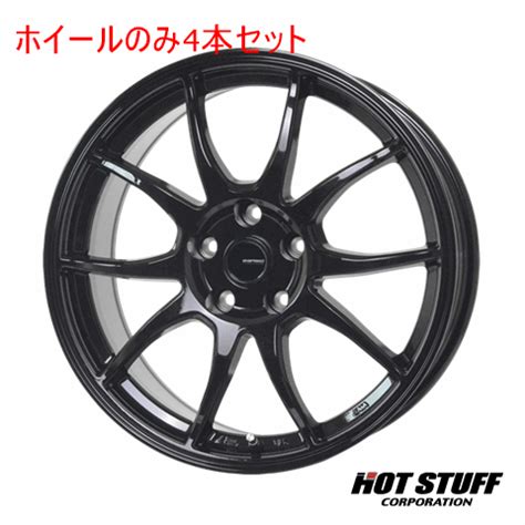 本セット HOT STUFF G speed G メタリックブラック MBK インチ J ミライース LA Sアルミホイール