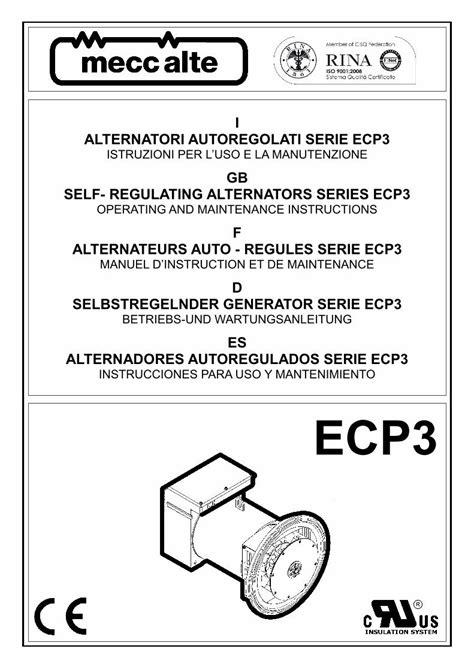 Pdf Operating And Maintenance Instructions Alte Man Ecp Pdfi