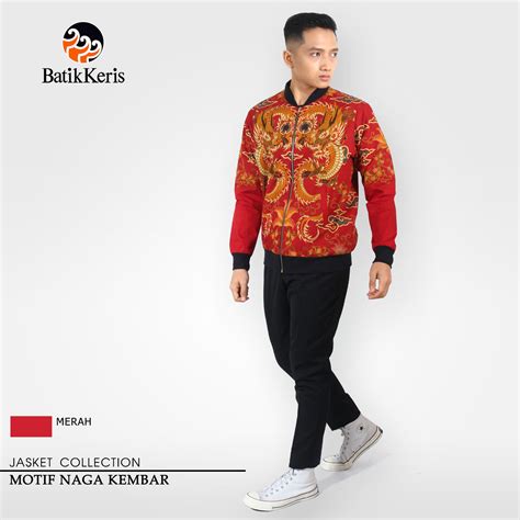 Jasket Batik Motif Naga Kembar Batik Keris Online