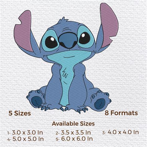 Stitch Machine Embroidery Design Cartoon Lilo And Stitch Etsy