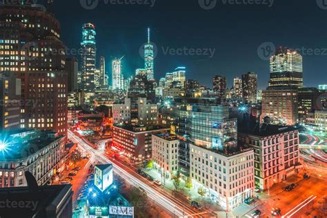 nyc  night  stock photo  vecteezy