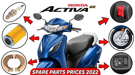 Honda Activa 6g Spare Parts Price List