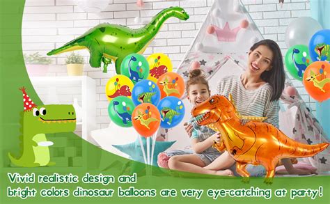 Dinosaur Balloon 18pcs 3d Giant Dinosaur Foil Balloons Inflatable With Dinosaurs Latex Balloons