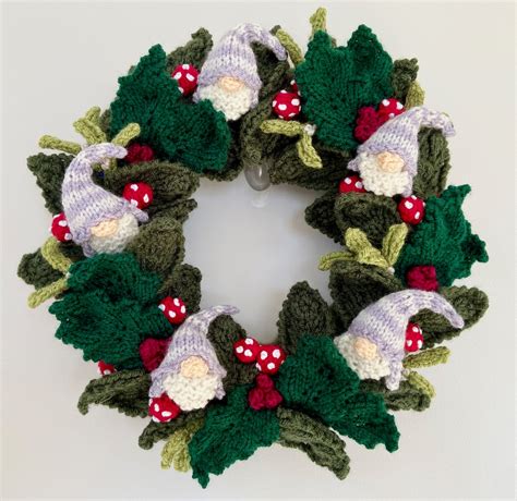 Gonk Gnome Christmas Wreath Knitting Pattern Etsy Uk