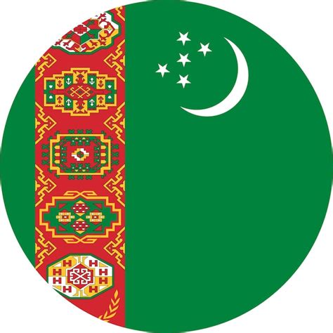 La Bandera Nacional Del Mundo Turkmenist N Vector Premium