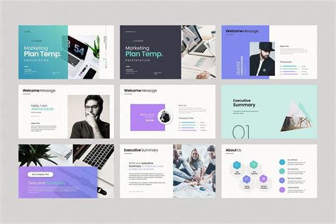 Marketing Plan Keynote Template Par PixWork Sur PoweredTemplate Modele