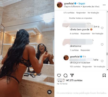 De lingerie Gracyanne canta dança e manda recado para o ex Belo