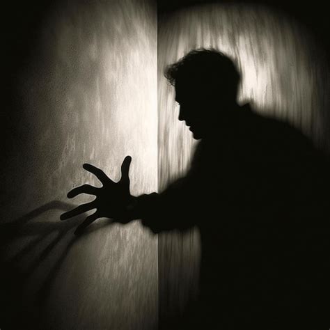 Premium Ai Image A Man Is Casting A Shadow On A Wall And The Shadow