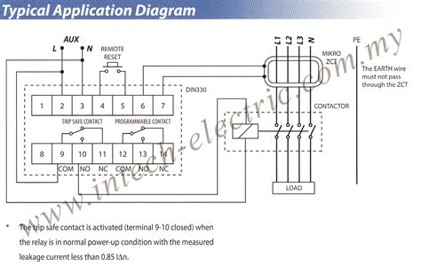 MIKRO DIN330 DIN RAIL EARTH LEAKAGE RELAY Mikro Protection Relay Johor