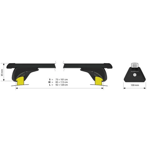 Dans Rail Acier Paire Barres De Toit En Acier M Cm Nordrive