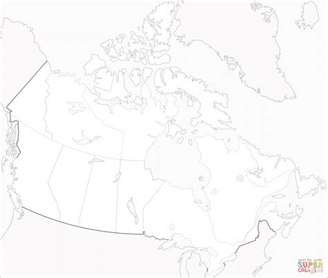 Canada Map coloring page | Free Printable Coloring Pages