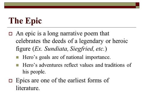 Epics And Beowulf Eng 400 British Literature Unit I From Legend To