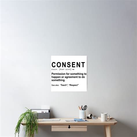 Consent Meaning Poster For Sale By Amitroy Redbubble