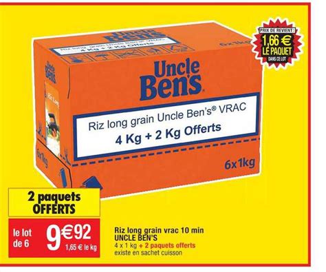 Promo Riz Long Grain Vrac Min Uncle Ben S Chez Cora Icatalogue Fr