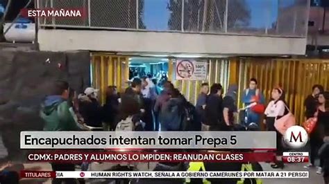 Encapuchados intentan tomar otra vez Prepa 5 de la UNAM Vídeo Dailymotion