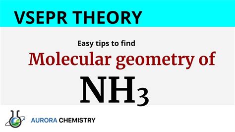 Molecular Geometry Of Nh3 Ammonia By Vsepr Theory Youtube