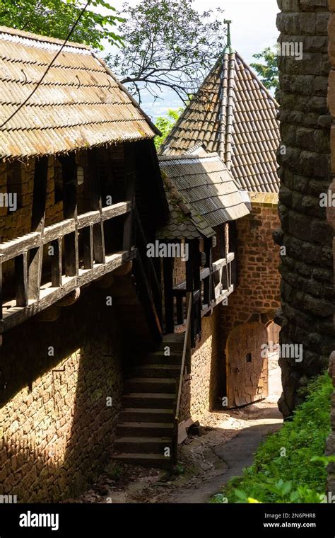 Exterior View And Detail Of The Magnificent Chateau Du Haut