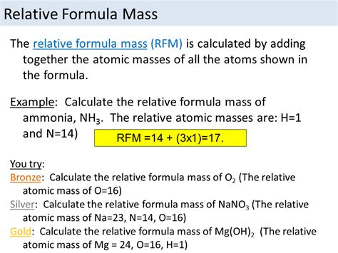 What Is Formula Mass Slidesharetrick