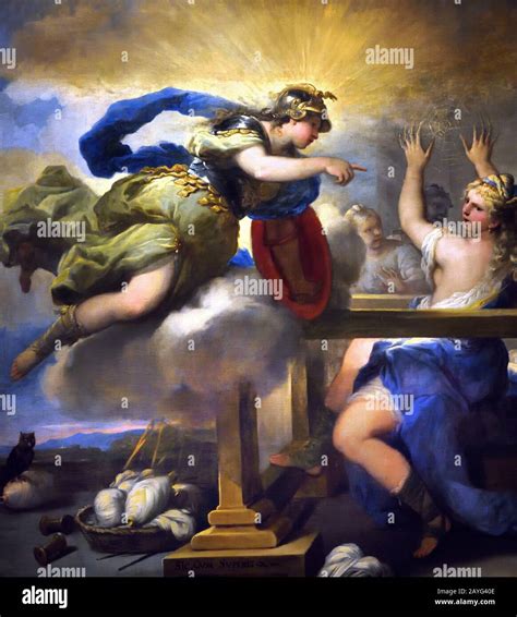 Aracne Y Minerva 1695 Luca Giordano 1634 1705 Fue Un Pintor Barroco