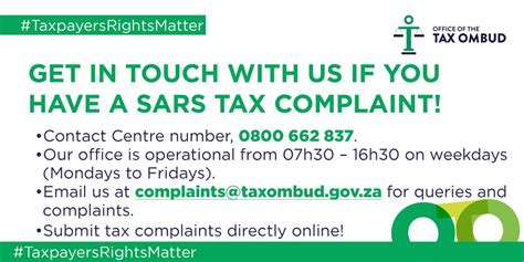 South African Government On Twitter Get In Touch With Taxombud If