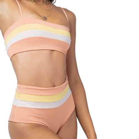 L Space Rebel Stripe Bikini Top Women S Women