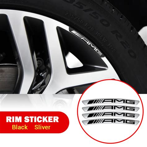 4pcs Set Car Decal Sticker Aluminum Wheels Rims Racing Car Sticker For