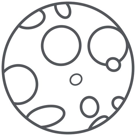 Moon Doodle Space Wars Line Art Png