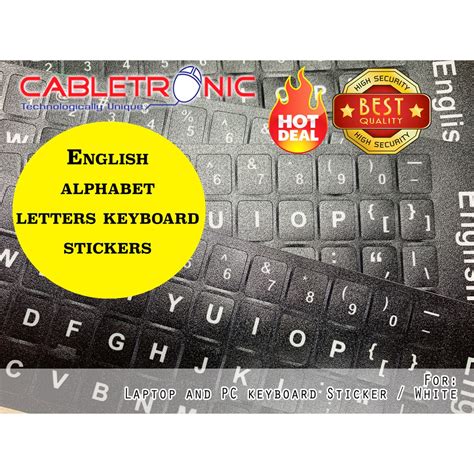 English Alphabet Letters Keyboard Stickers Font Sticker For Laptop