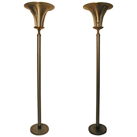 Pair Of Art Deco Torchiere Floor Lamps For Sale At 1stdibs