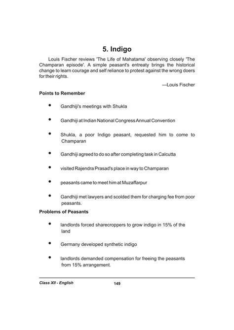 Indigo Notes For Class 12 English Pdf Oneedu24