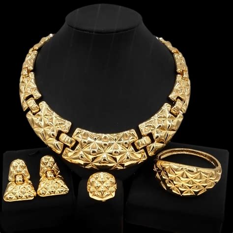 Yulaili Hot Selling Brazilian Gold Luxury Copper Gold Plated Jewelry