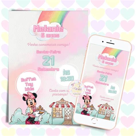 Convite Digital Confeitaria Da Minnie Elo Produtos Especiais