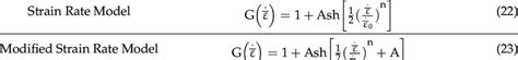 Equations of strain rate models. | Download Scientific Diagram