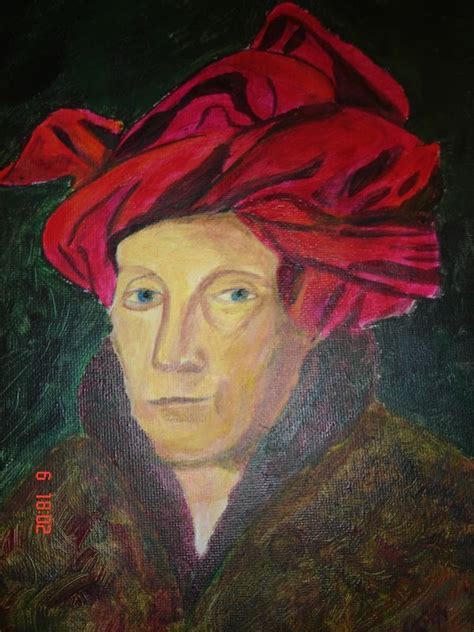 L Homme au turban rouge d après Van Eyck Domi Dessins et Peintures