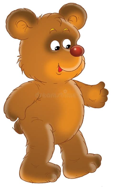 M O De Ondula O Dos Desenhos Animados Bonitos Do Urso Marrom