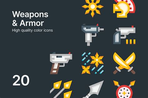 Weapons & Armor Icons | Icons ~ Creative Market