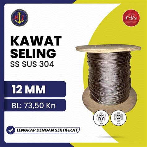 Jual Kawat Seling Kawat Stainless Steel Sus Mm X Oleh Cv Maju