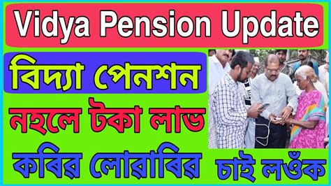 Vidya Pension New Update Ll Document Requested Ll How To Apply Vidya