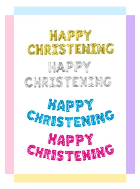 Happy Christening Letter Set 16 Inches Lazada Ph