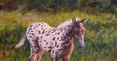 Daily Painting Projects: Young Appaloosa Oil Painting Horse Art Farm ...