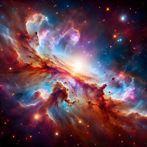 Rainbow Galaxy On The Universe Stock Illustration Illustration Of