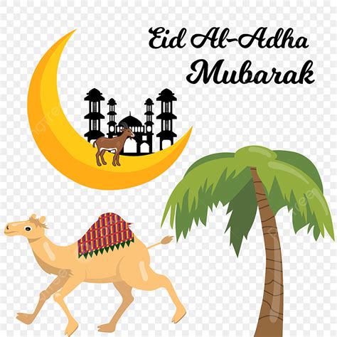 Eid Mubarak Mosque Vector Hd Png Images Crescent Moon With Mosque And