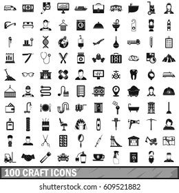 100 Events Icons Set Simple Illustration Stock Vector Royalty Free