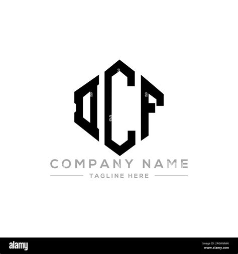 Dcf Letter Logo Design With Polygon Shape Dcf Polygon And Cube Shape