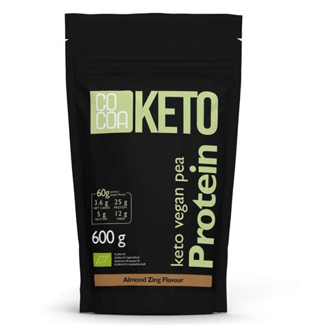 Proteina De Mazare Cu Ulei MCT Keto Aroma Migdale 600 G Bio Cocoa