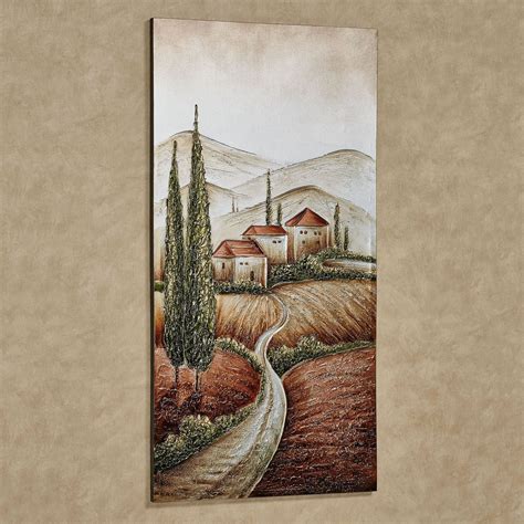 Tuscan Valley Handpainted Canvas Wall Art