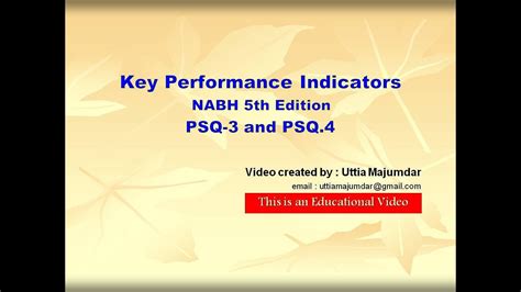 Key Performance Indicators KPI NABH 5th Edition PSQ 3 And PSQ 4