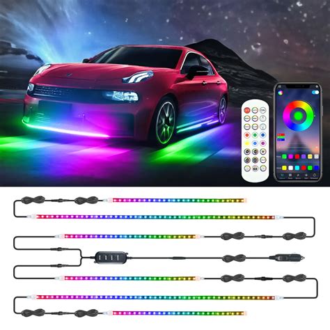 Auto Underbody Exterior Chasing Flow Rgb Led Strip Rainbow Chassis Neon